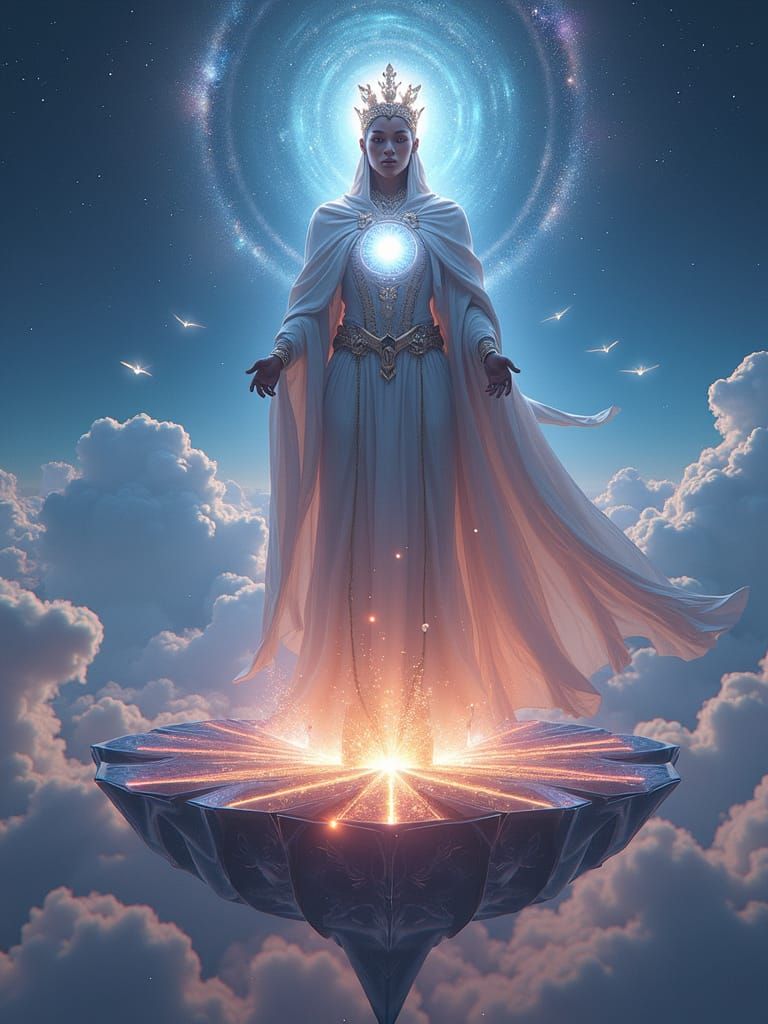 Cosmos King: Celestial Ruler in Futuristic Style