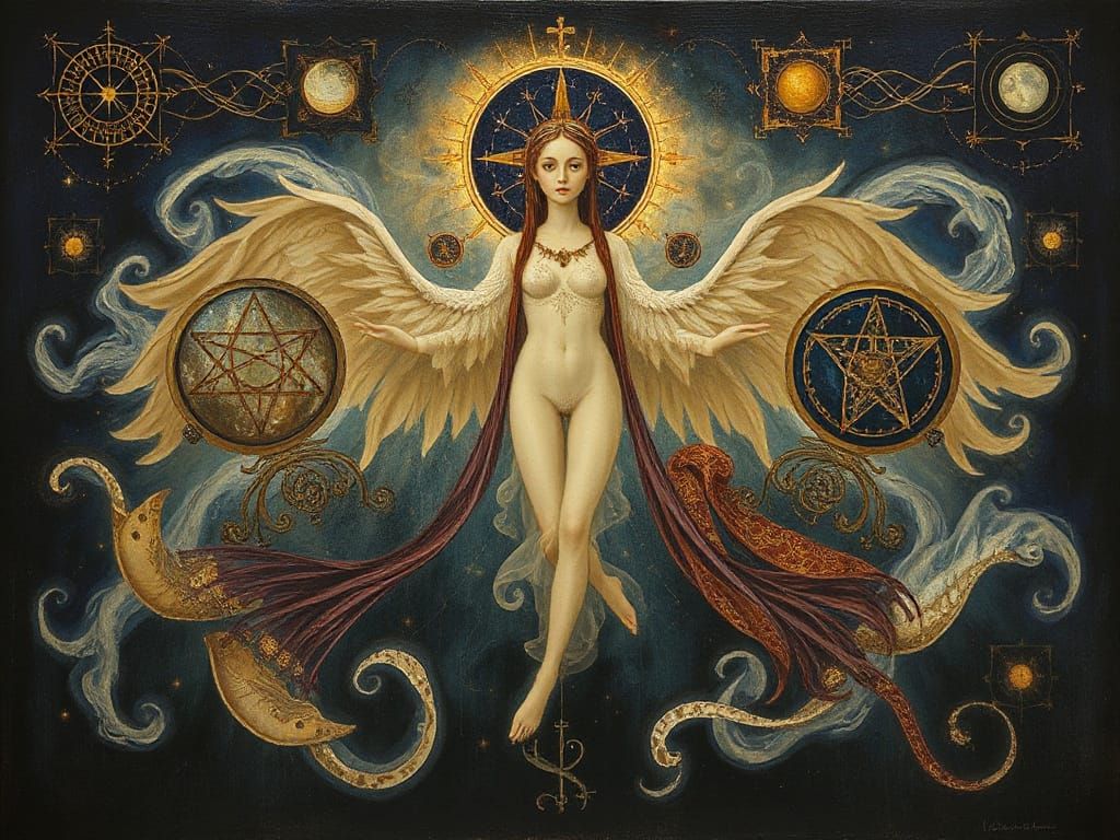 Ethereal Orthodox Spiritual Realm with Intricate Patterns