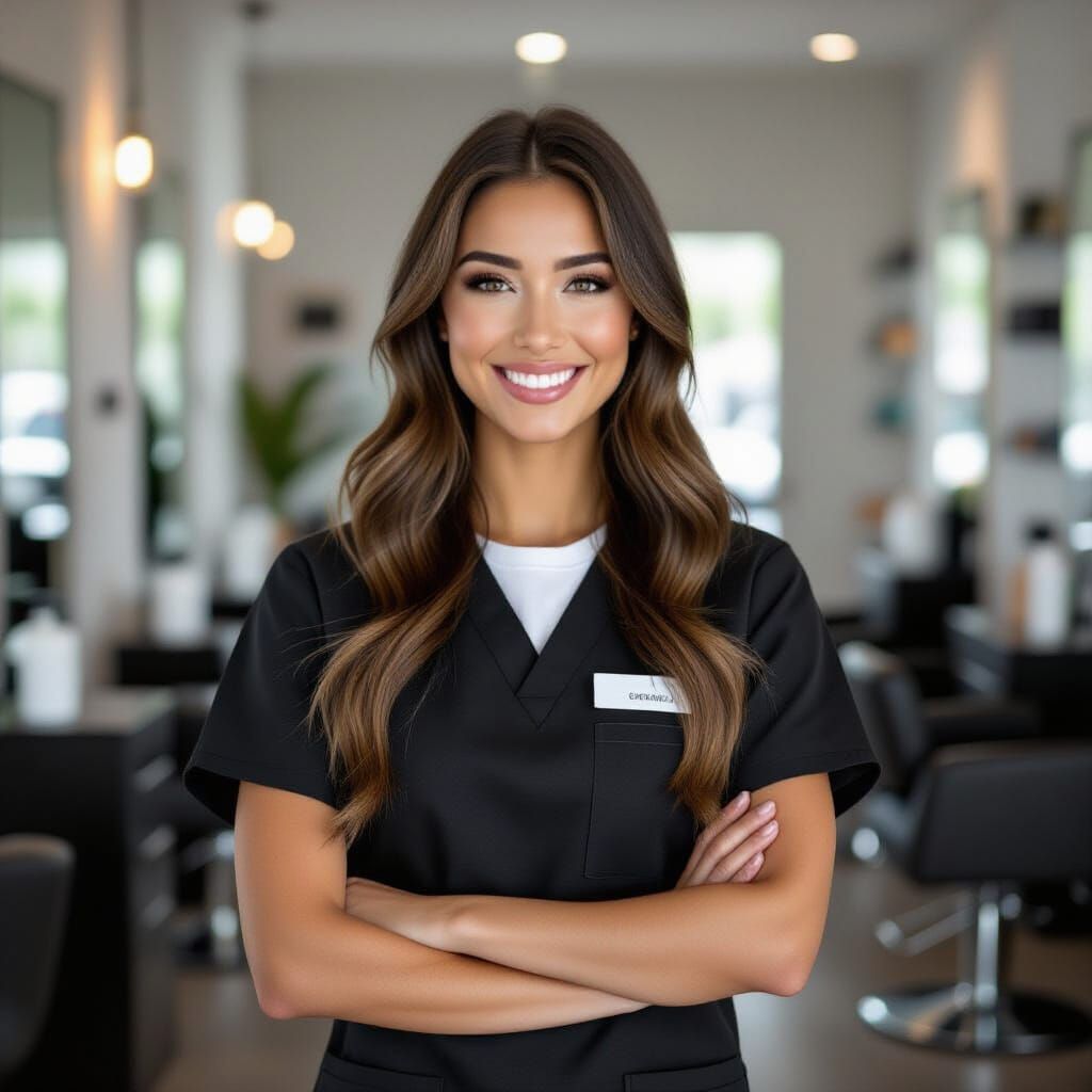 Smiling Salon Staff in Professional Attire