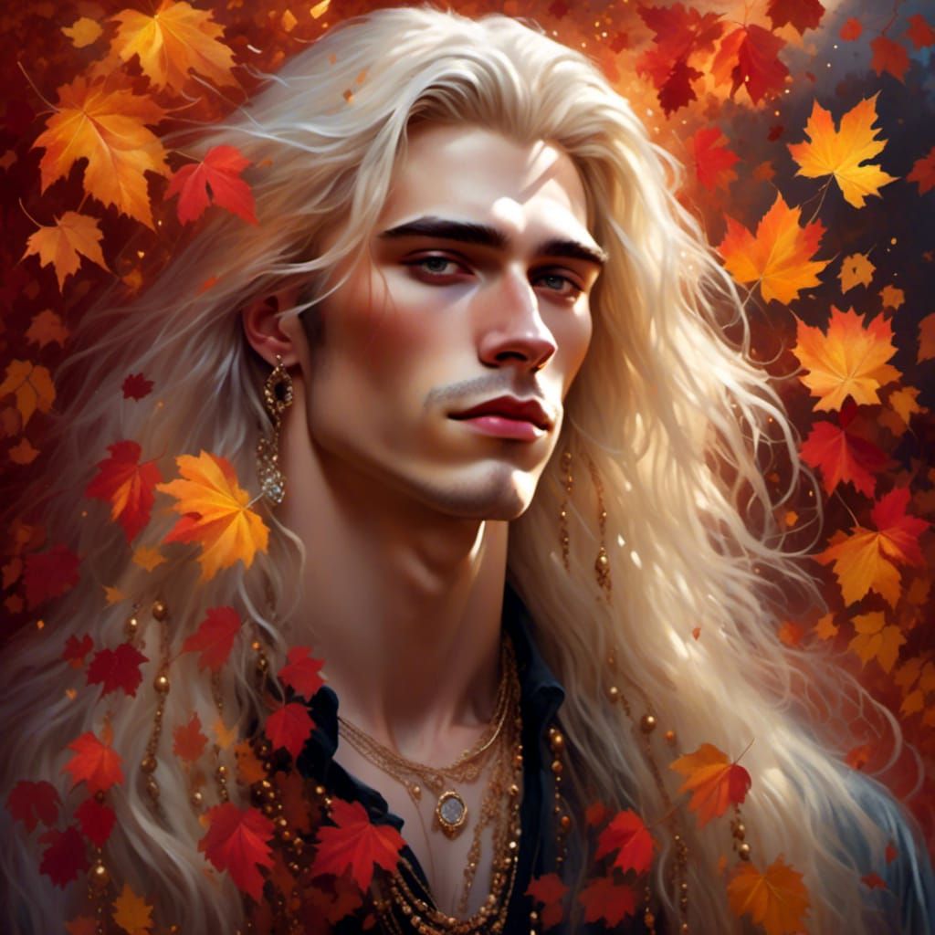 Glamorous Autumnal Portrait of a Luminous Man