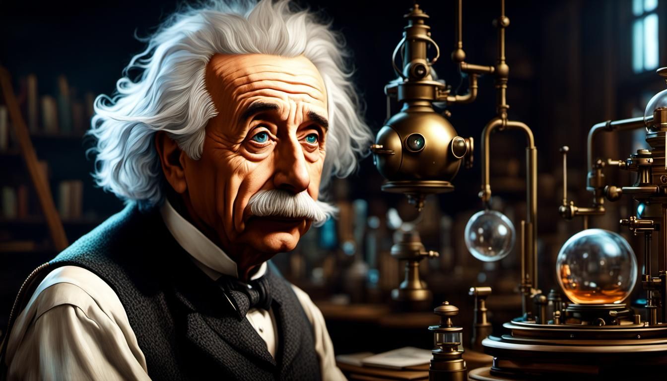 Einstein in his lab 05