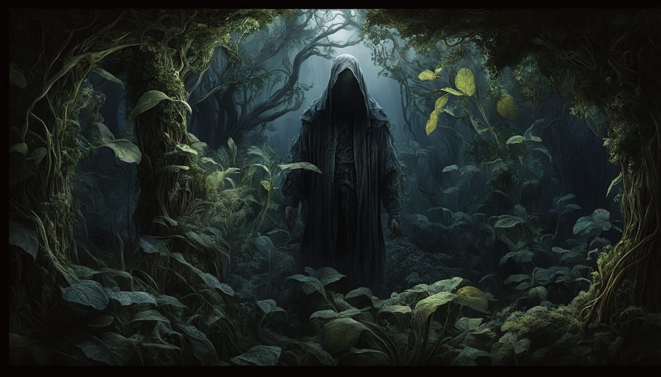 Stygian Fantasy: Plants Grown From Bones in Ethereal Light