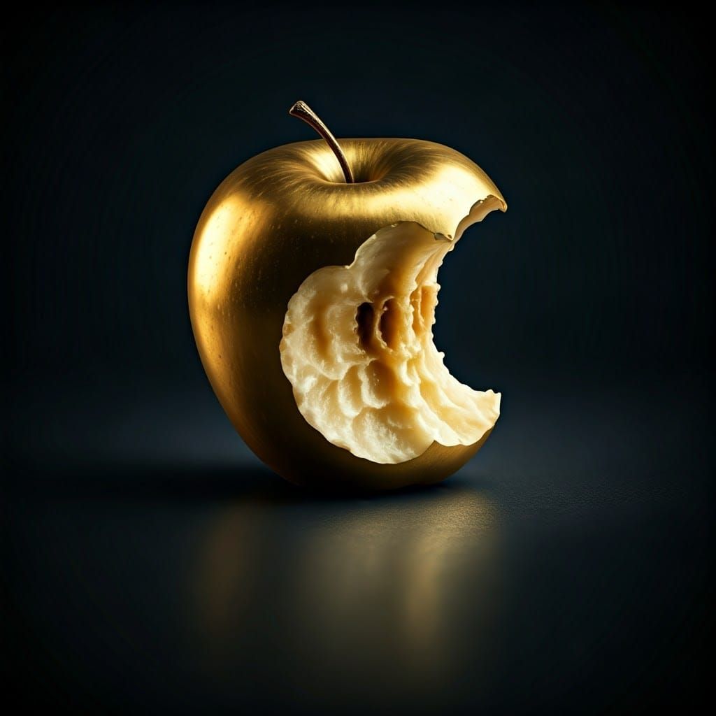 Golden Apple in Cinematic Close-Up