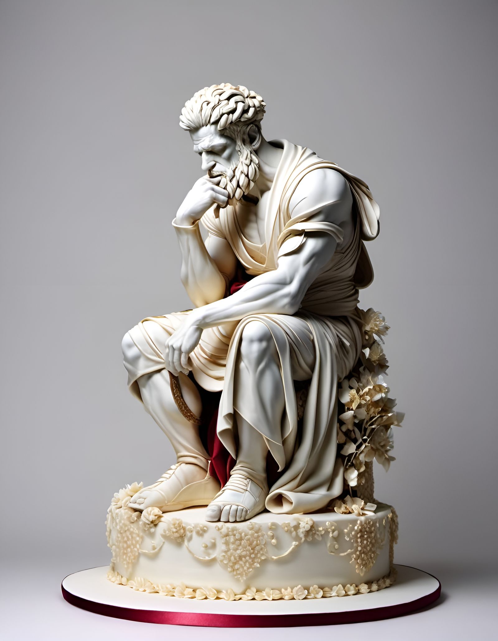 Rodin's Thinker Cake Sculpture for Wedding