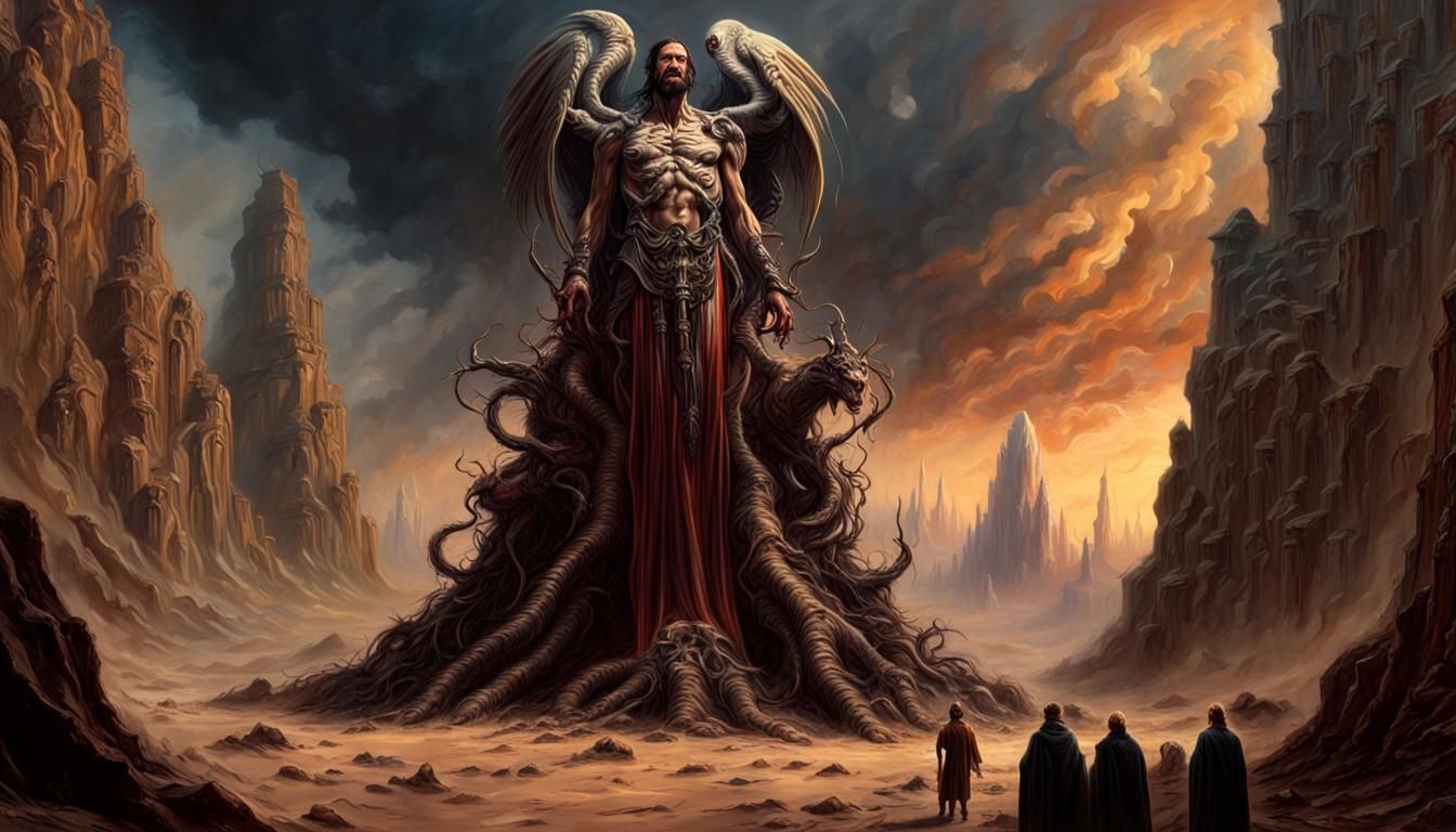 Tyrant Preacher in a Dramatic Digital Painting Style