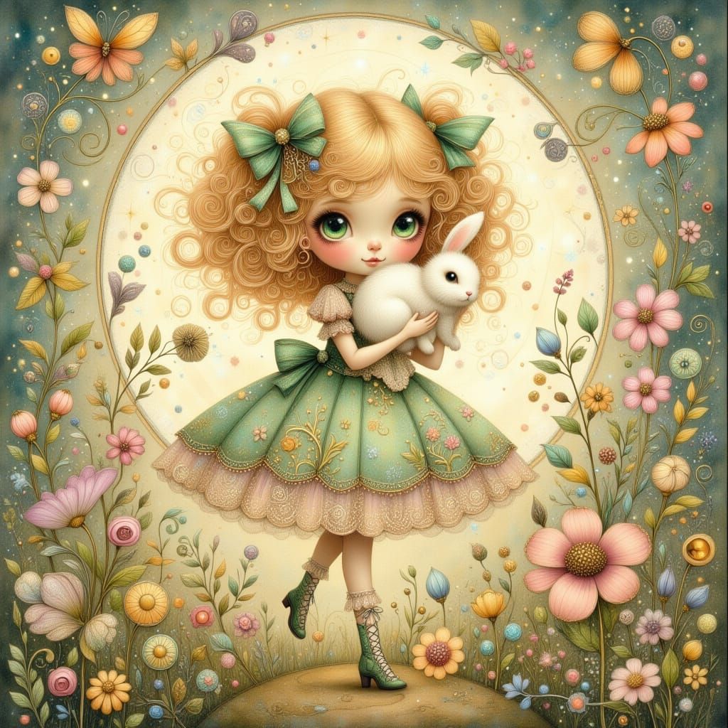 Penelope and her bunnie