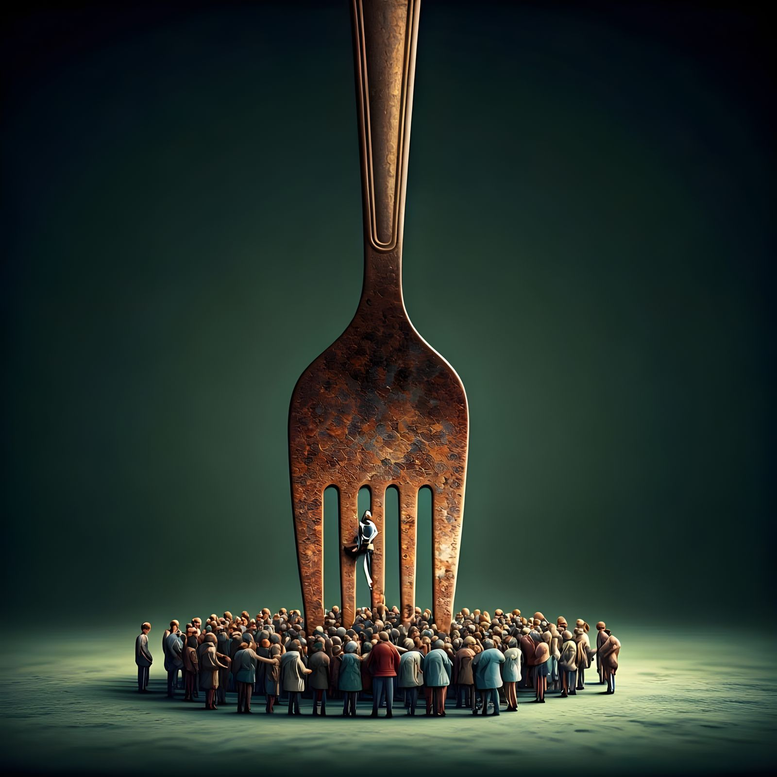 Miniature People Versus Humongous Fork