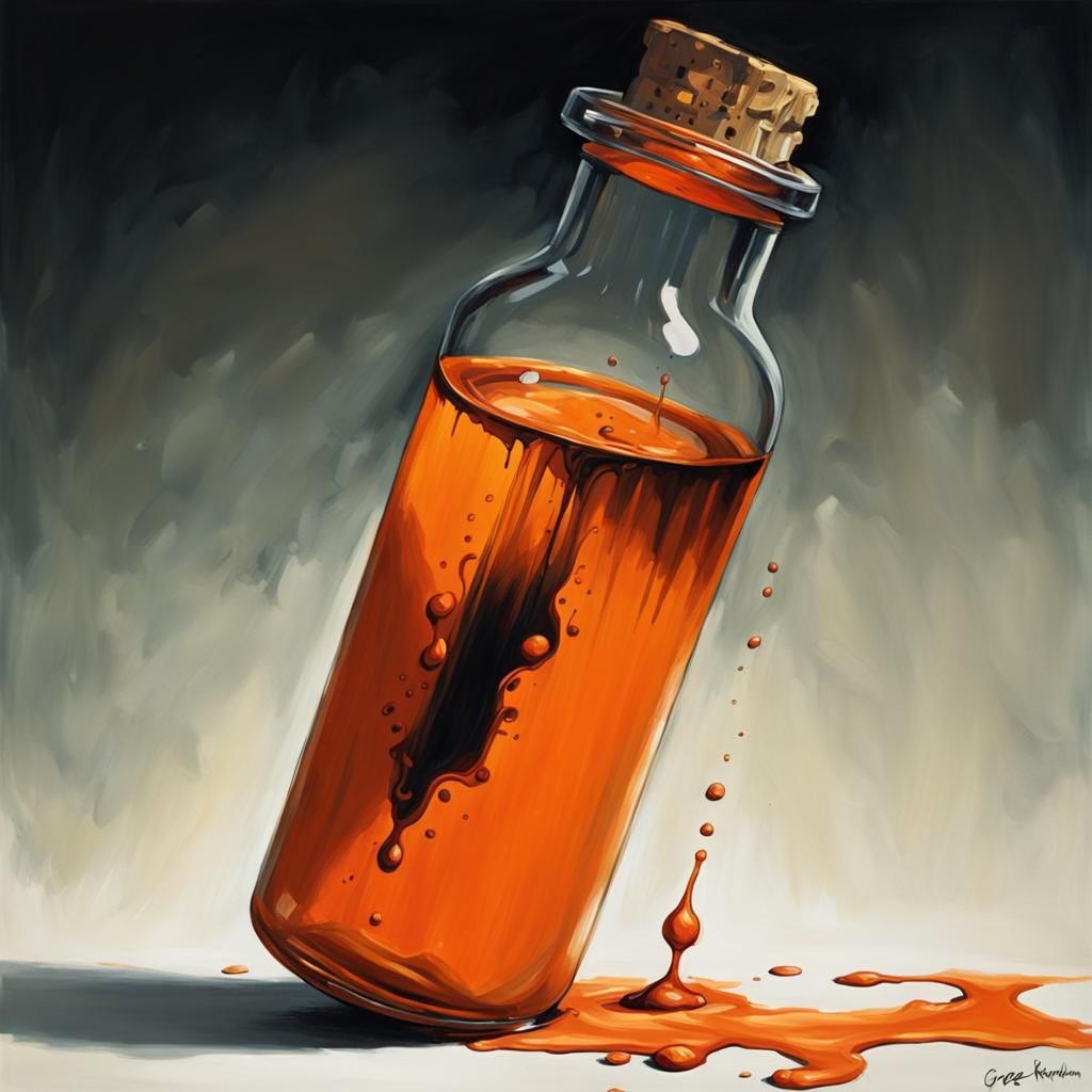 Sinister Medical Toxin Vial Painting