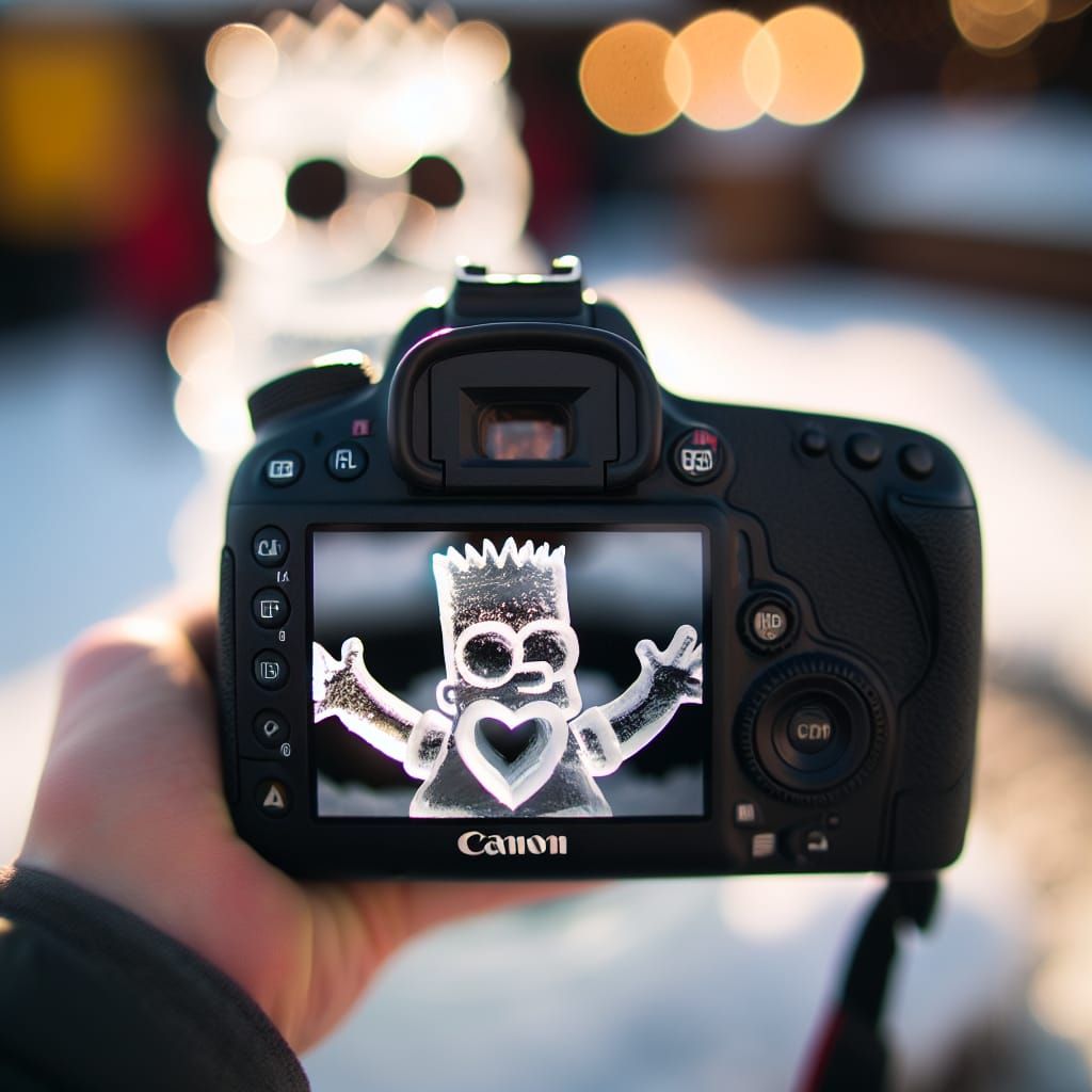 Icy Bart Emblem Photo with Bokeh Effect