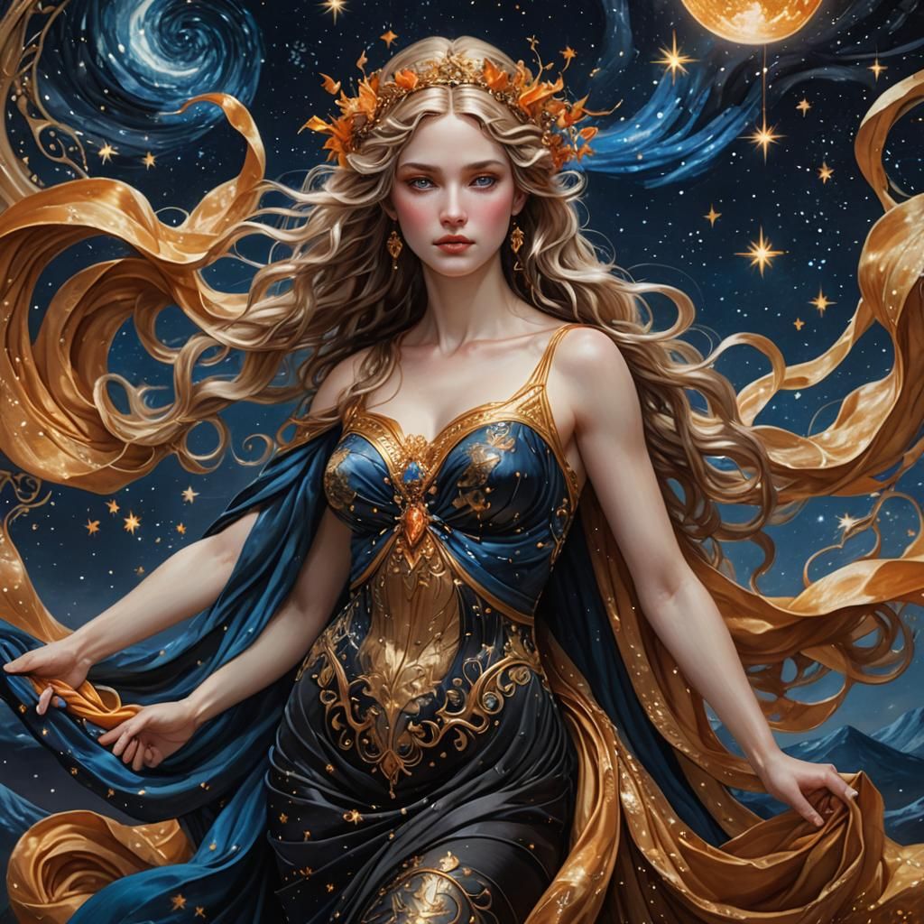 Aphrodite in Starry Night Concept Art