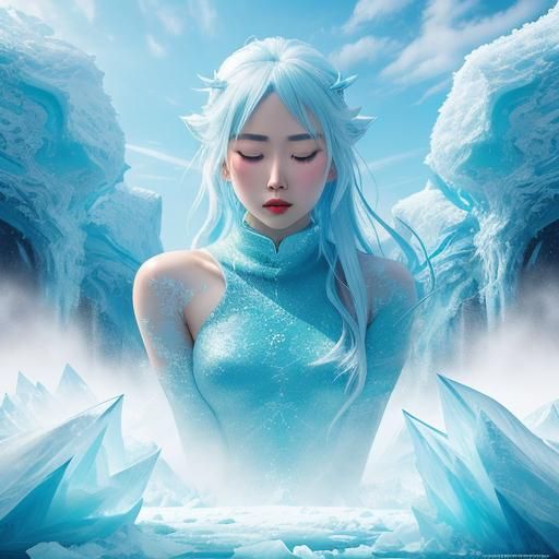 Dramatic Sea of Ice in Romantic Style