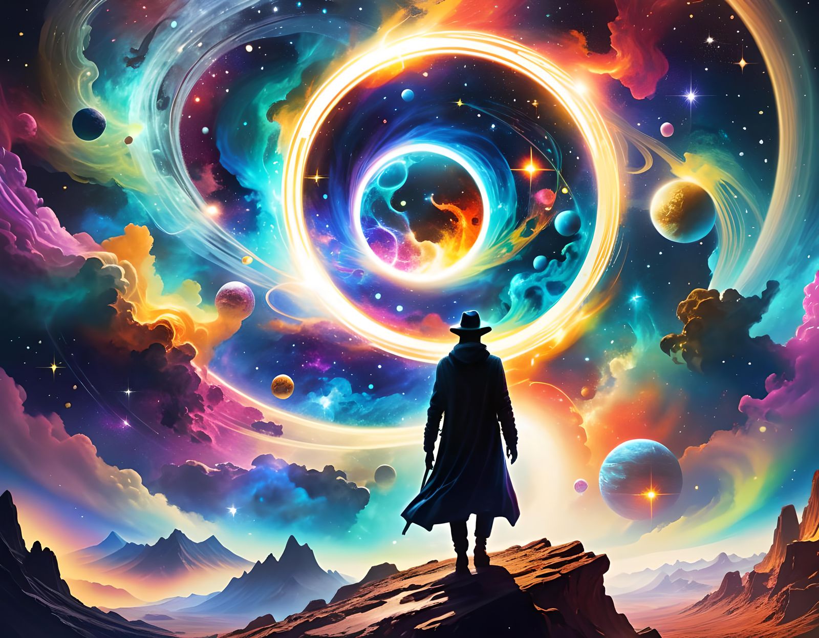 Ethereal Wanderer at the Origin of Time and Space