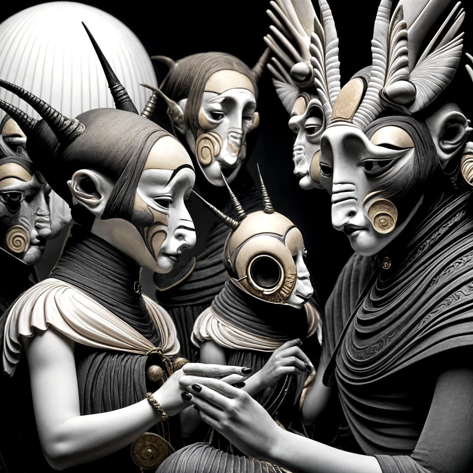 Surreal Abstracted Portraits in Detailed Matte Painting