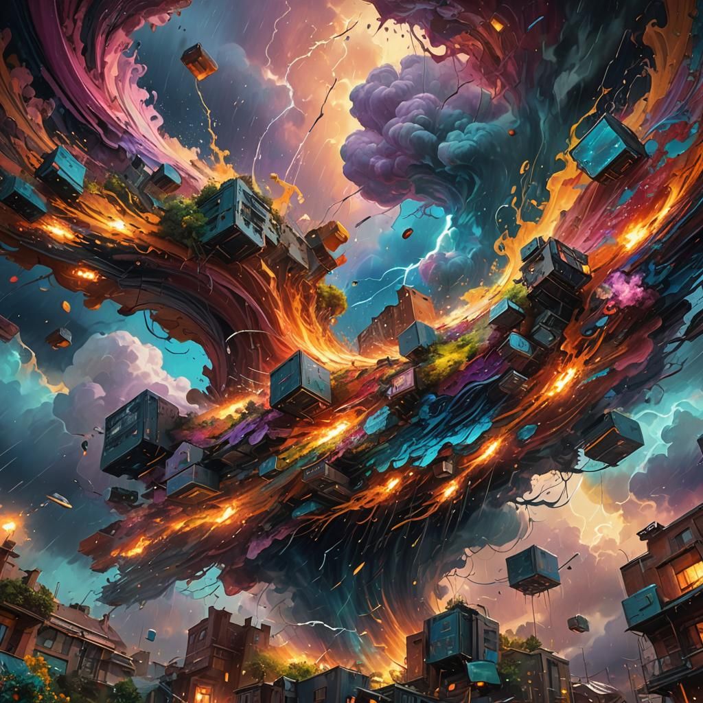 Sleek PC Hardware in a Neo-Impressionist Storm