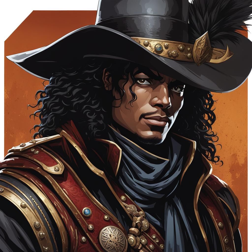 Michael Jackson as Earth Genasi Rogue Assassin