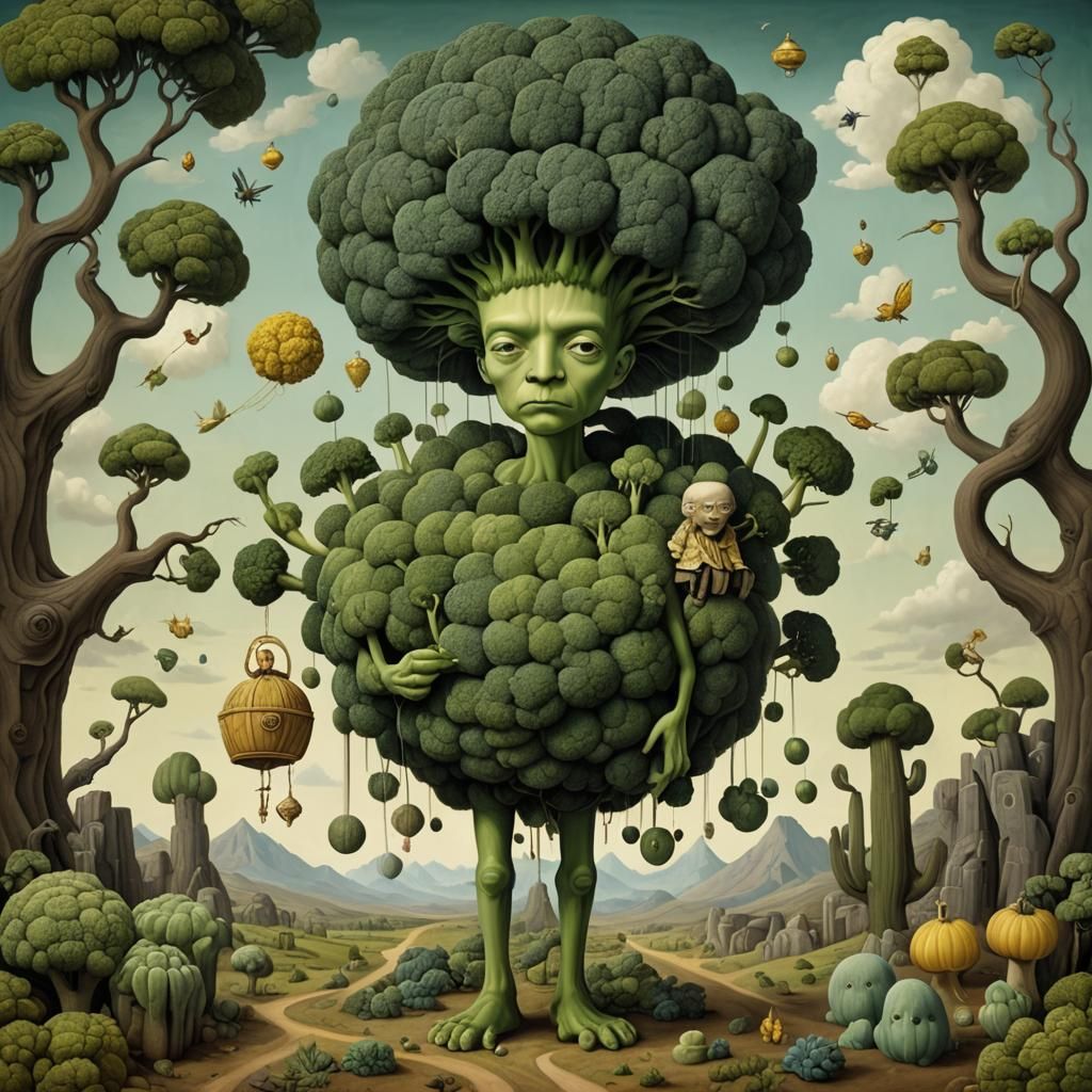 Surreal Giant Broccoli, a Pop Art Masterpiece