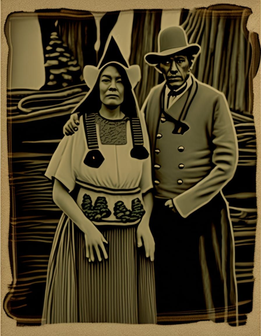 Dutch Carriage Driver Amidst a Mysterious Forest