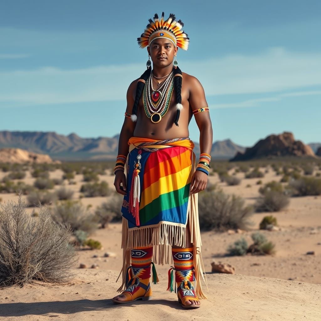 Navajo Two-Spirit Warrior Defends LGBTQ+ Pride in Vibrant De...