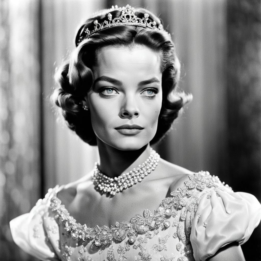 Romy Schneider as a Digital Princess Portrait