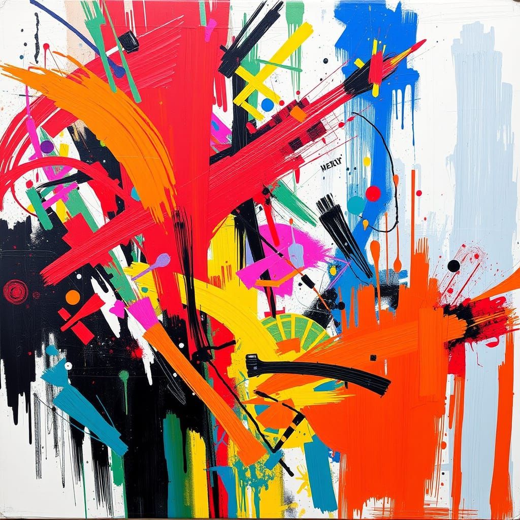 Vibrant Abstract Artwork in Digital Art Style