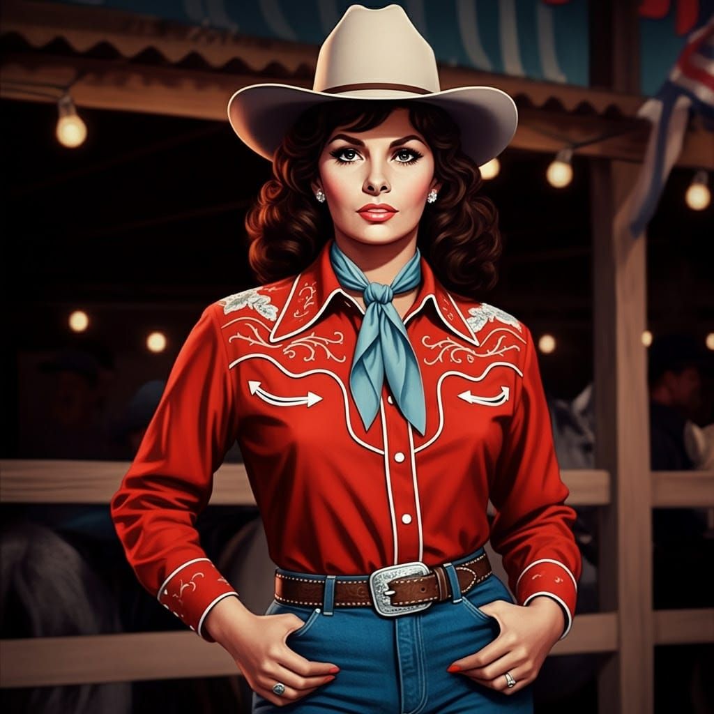Comic Book Gina Lollobrigida at County Fair