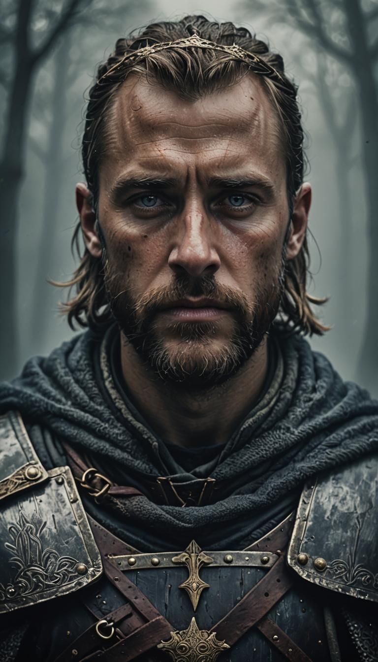 King Arthur Portrait in Atmospheric Lighting