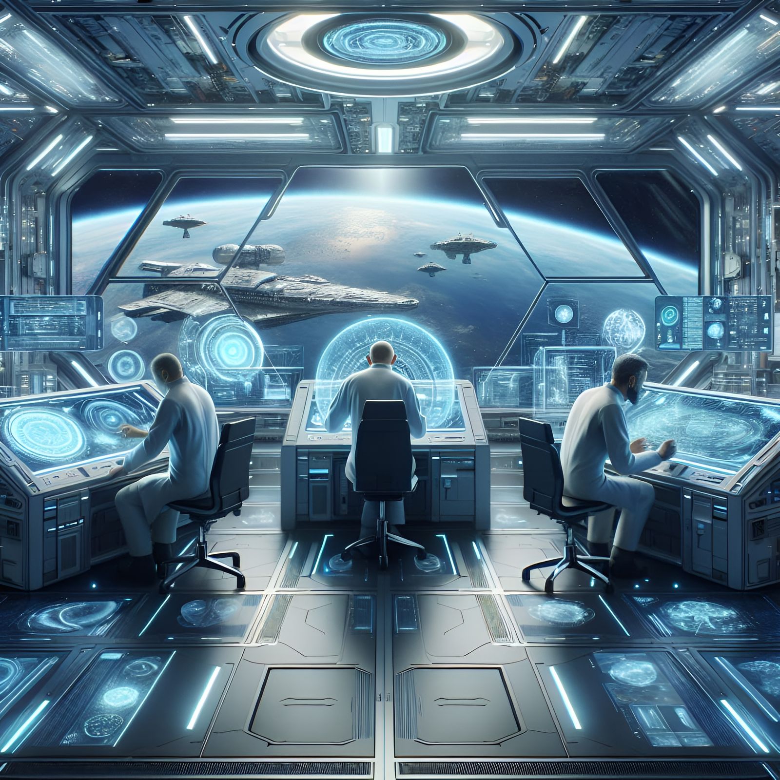 Alien Scientists Make a Discovery in Spaceship Lab