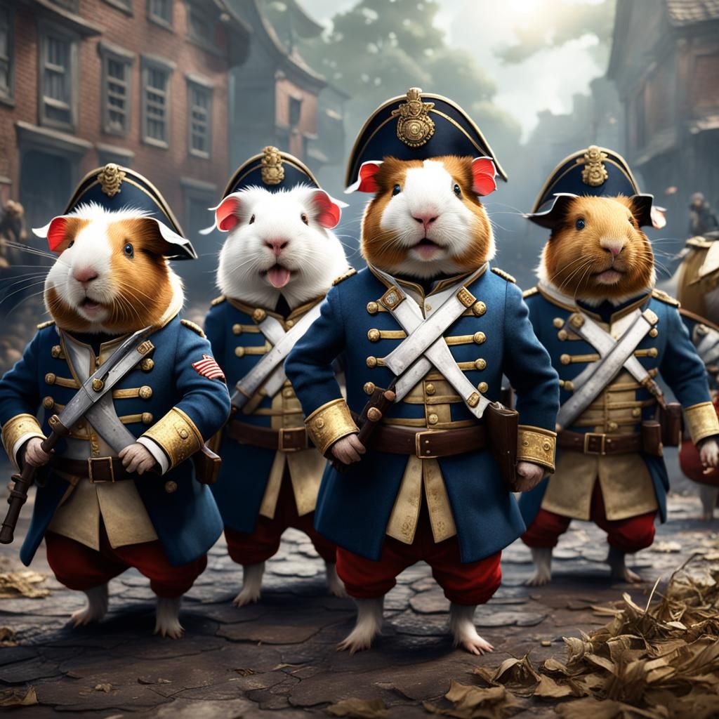 Guinea Pigs as American Revolution Soldiers