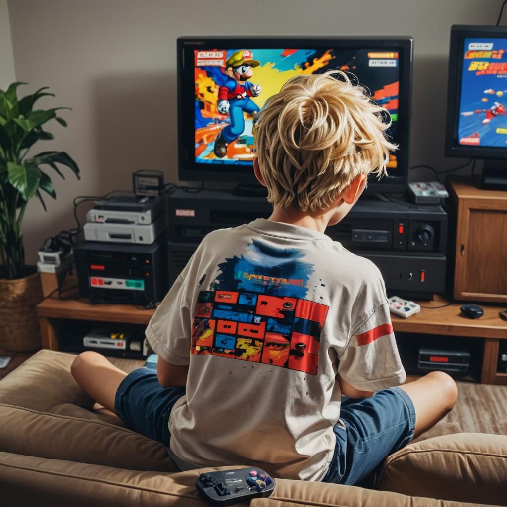 80s child playing Super Nintendo for the first time