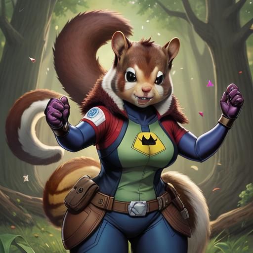 Marvel's Chubby Squirrel Girl Cartoon Illustration