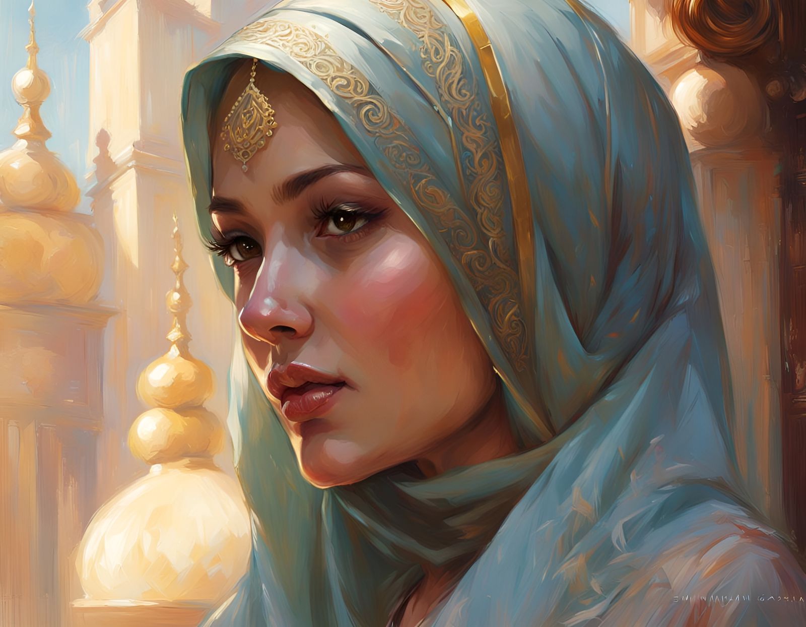 Confident Woman in Traditional Dress, Fantasy Art