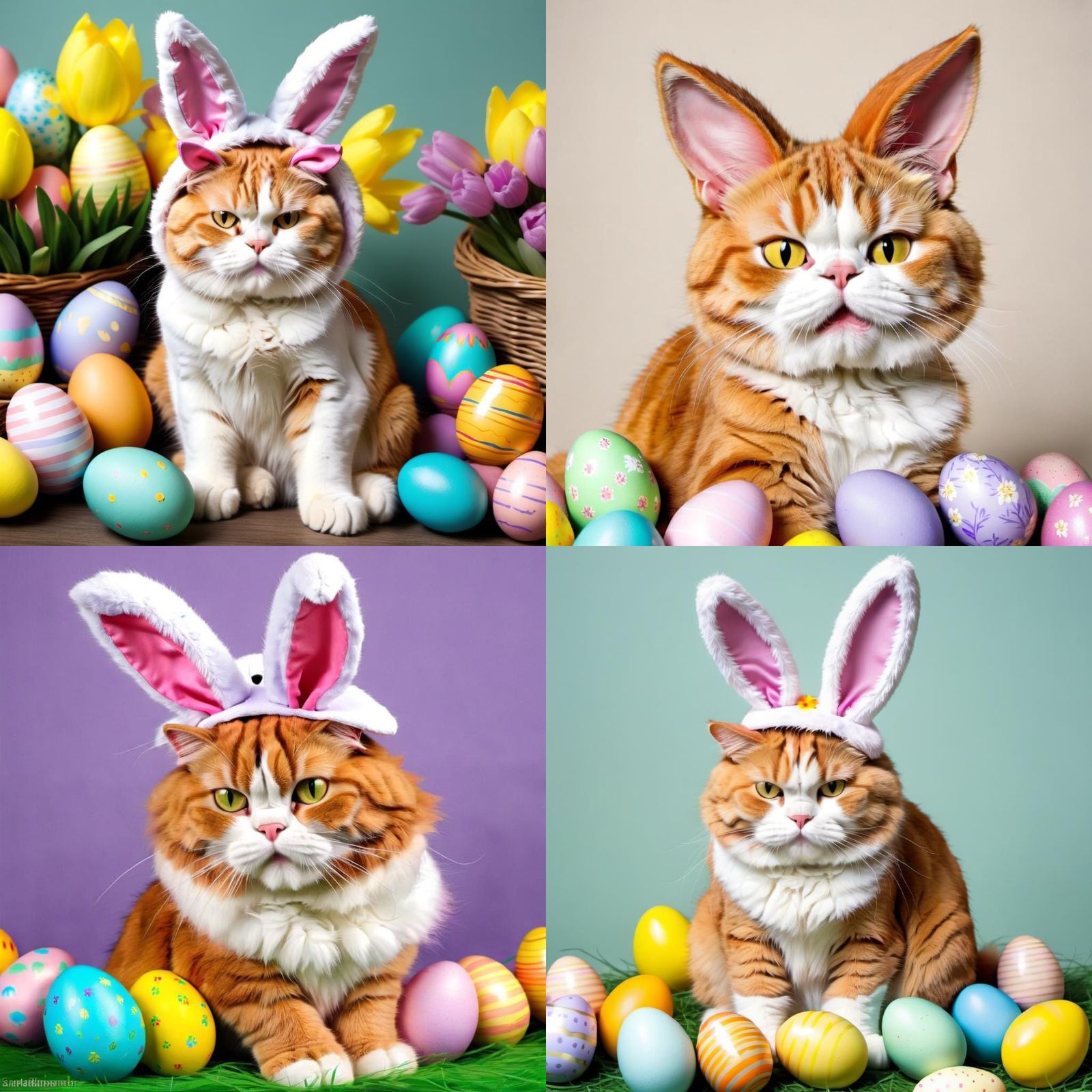 Garfield Cat as the Easter Bunny