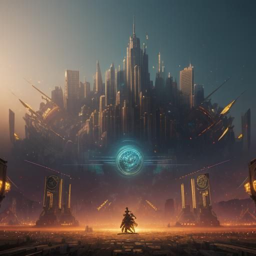 Global Unity in a Dazzling Digital Cityscape