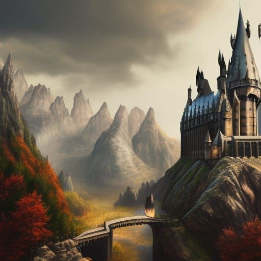 Fantastical Hogwarts Matte Painting in Unreal Engine 5