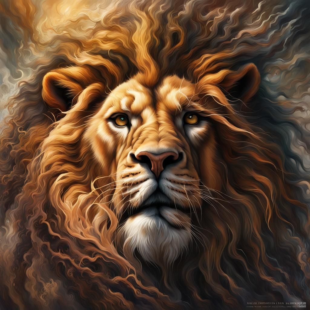 Roaring Lion of Judah: Hyperrealistic Concept Art
