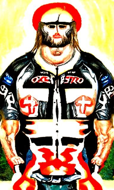 Biker Gang Jesus: A Realistic and Controversial Painting