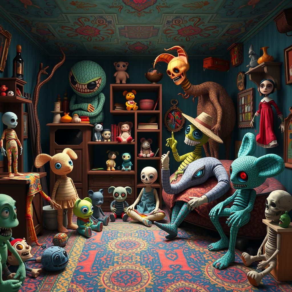 Whimsical Magical Room with Scary Toys in Pixar-Inspired 3D ...