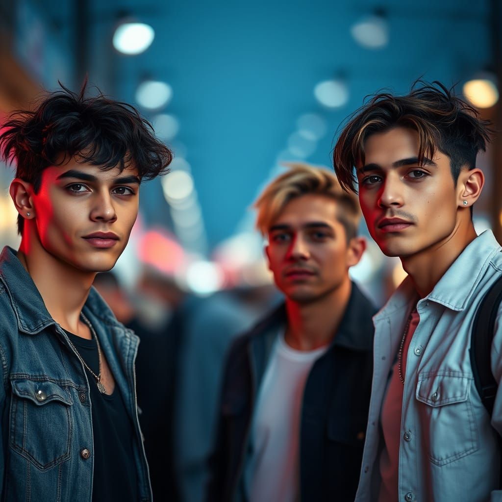 Confident Trans Men Portrait in Photorealistic Style