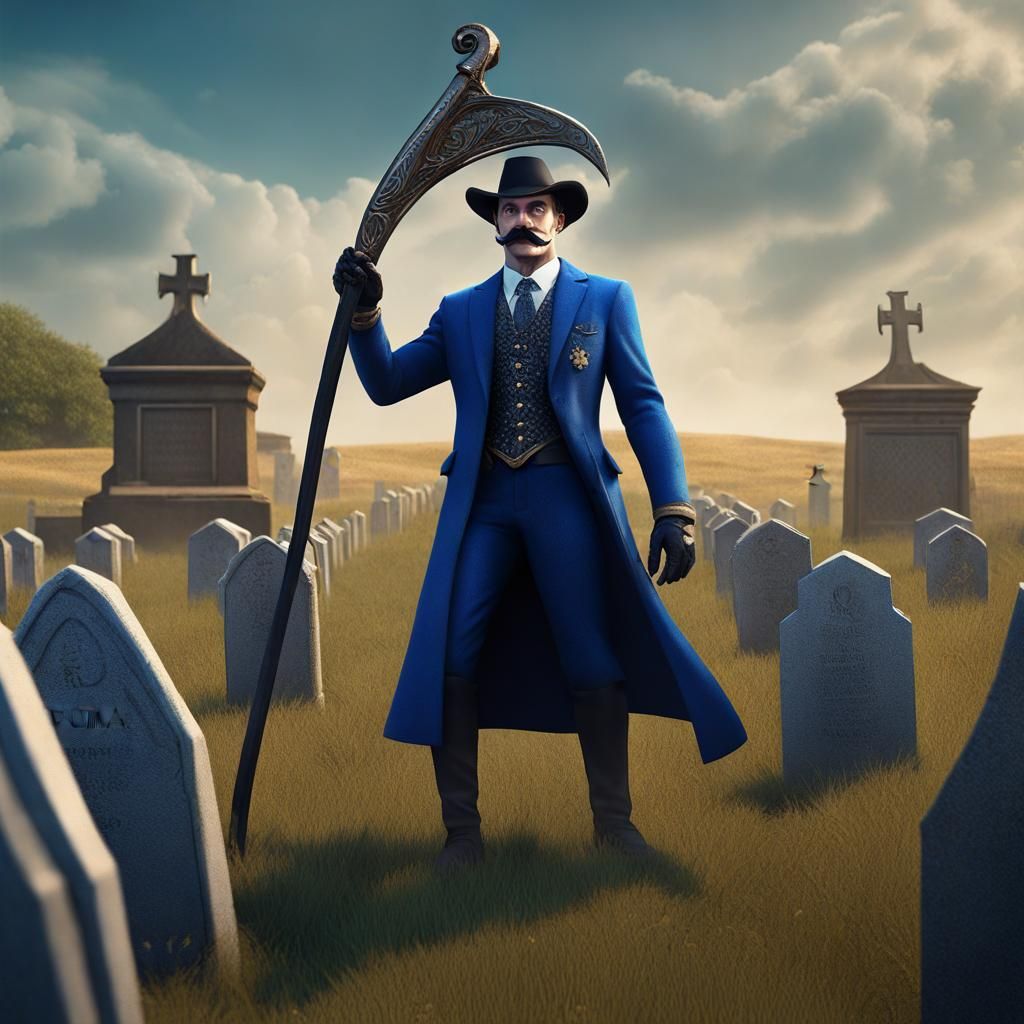 Puma-Man Wields Scythe in Ringmail Armor