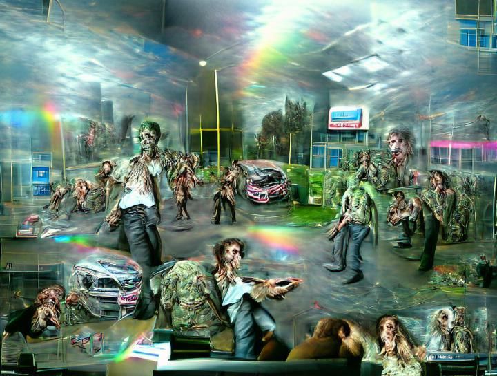 Hyperrealistic Holographic Zombie Apocalypse