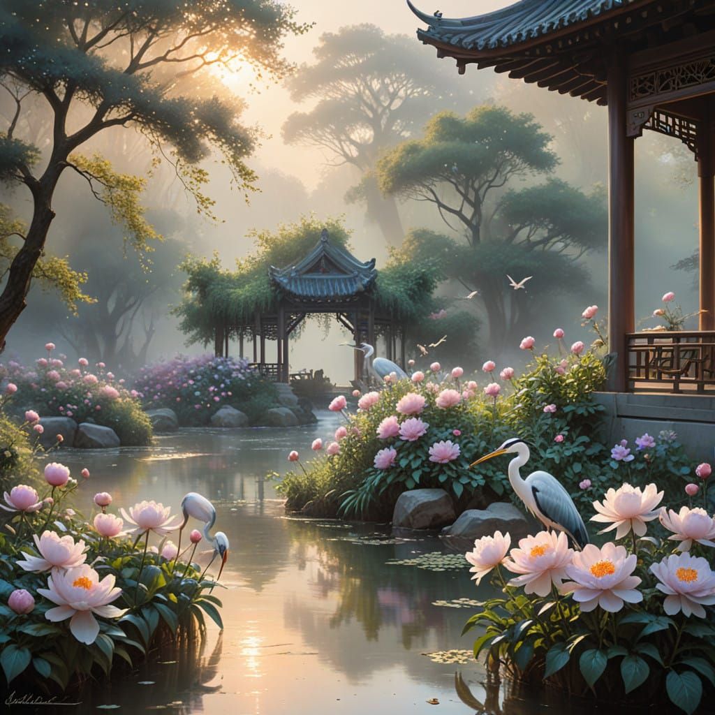 Dreamlike Imperial Garden of Ancient China