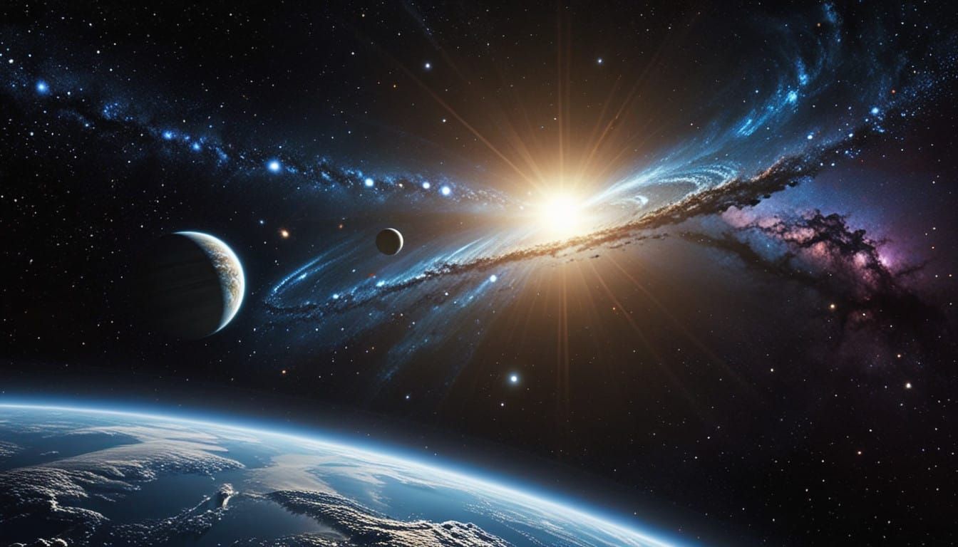 Cosmic Departure in a Futuristic Aesthetic