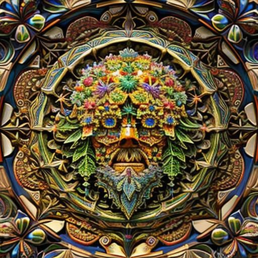 Colorful Fractal Garden in Photorealistic 3D