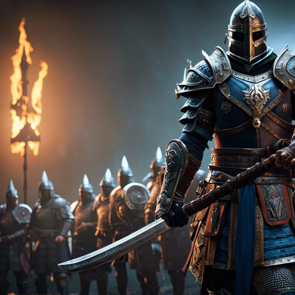 For Honor Warden in Dark Fantasy Style