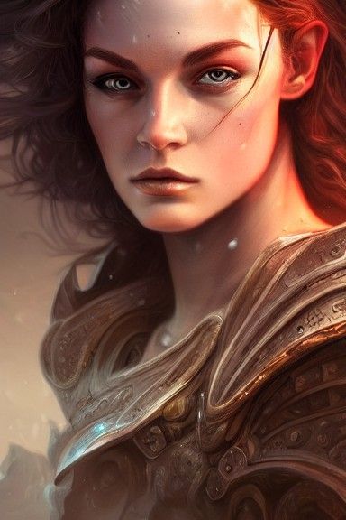 Hyperrealistic Paladin Portrait in Expressionist Style