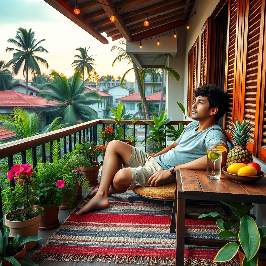 Serene Brazilian Afternoon in Earthy Colors