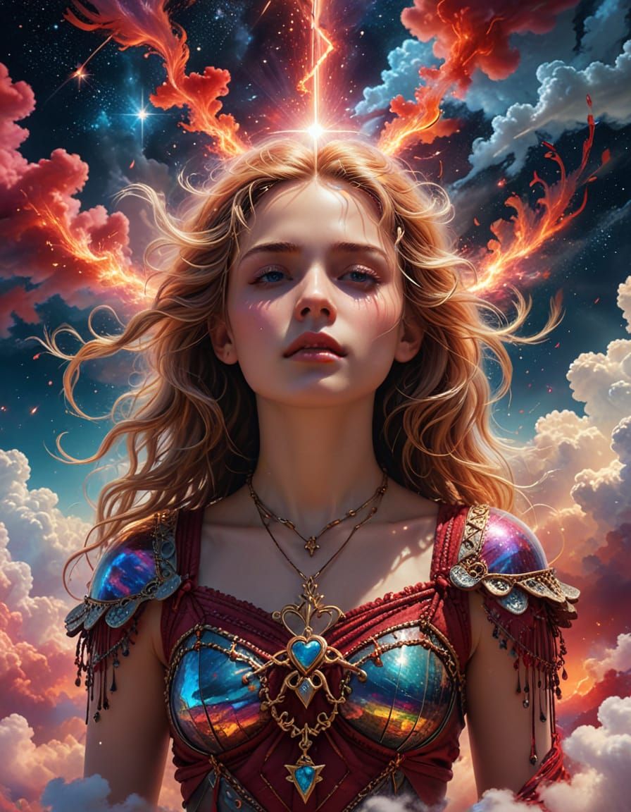 Surreal Heart in Divine Surrender