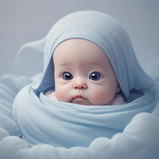 Cute Ghost Baby in Dreamy Nursery