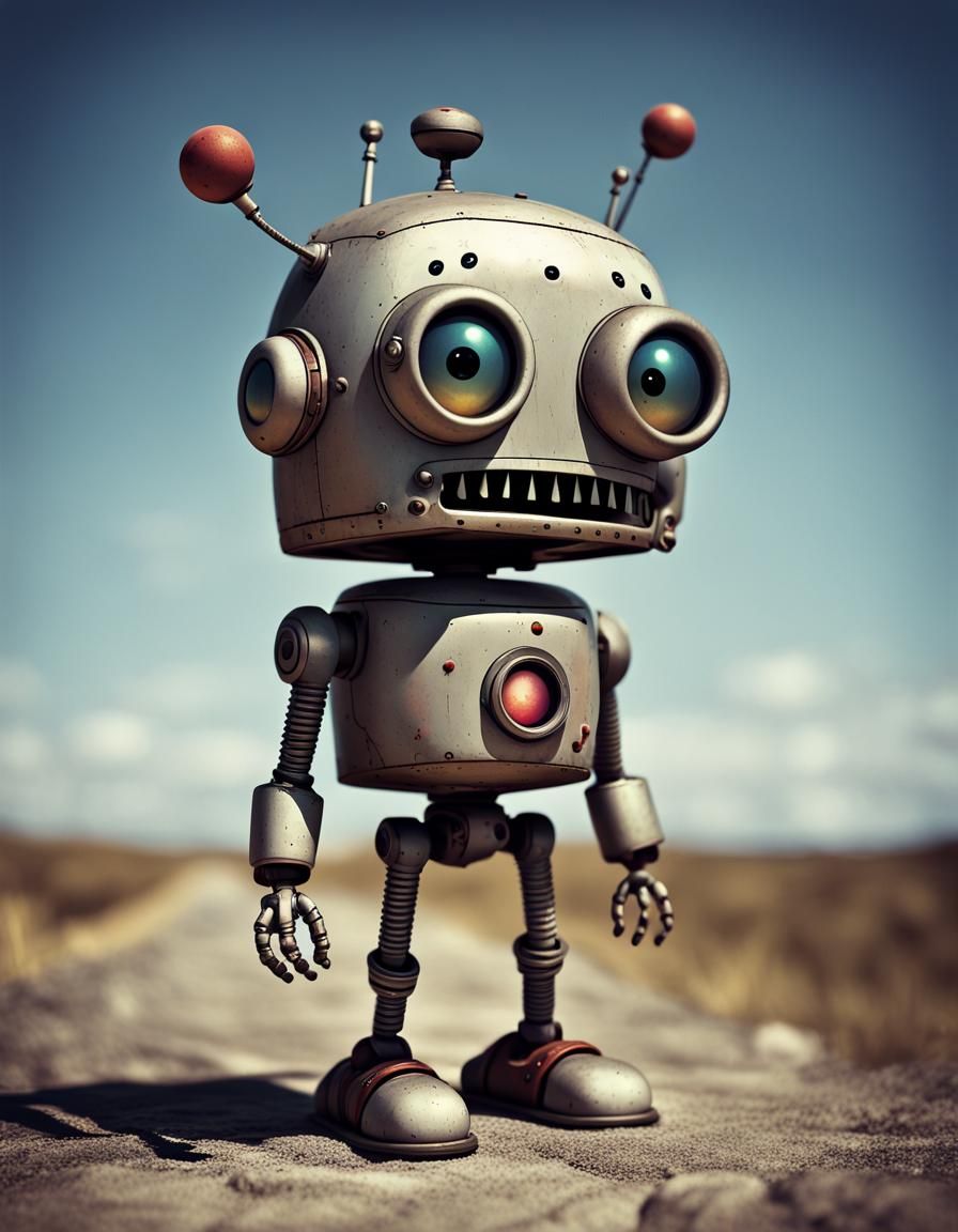 cute stupid idiotic robot