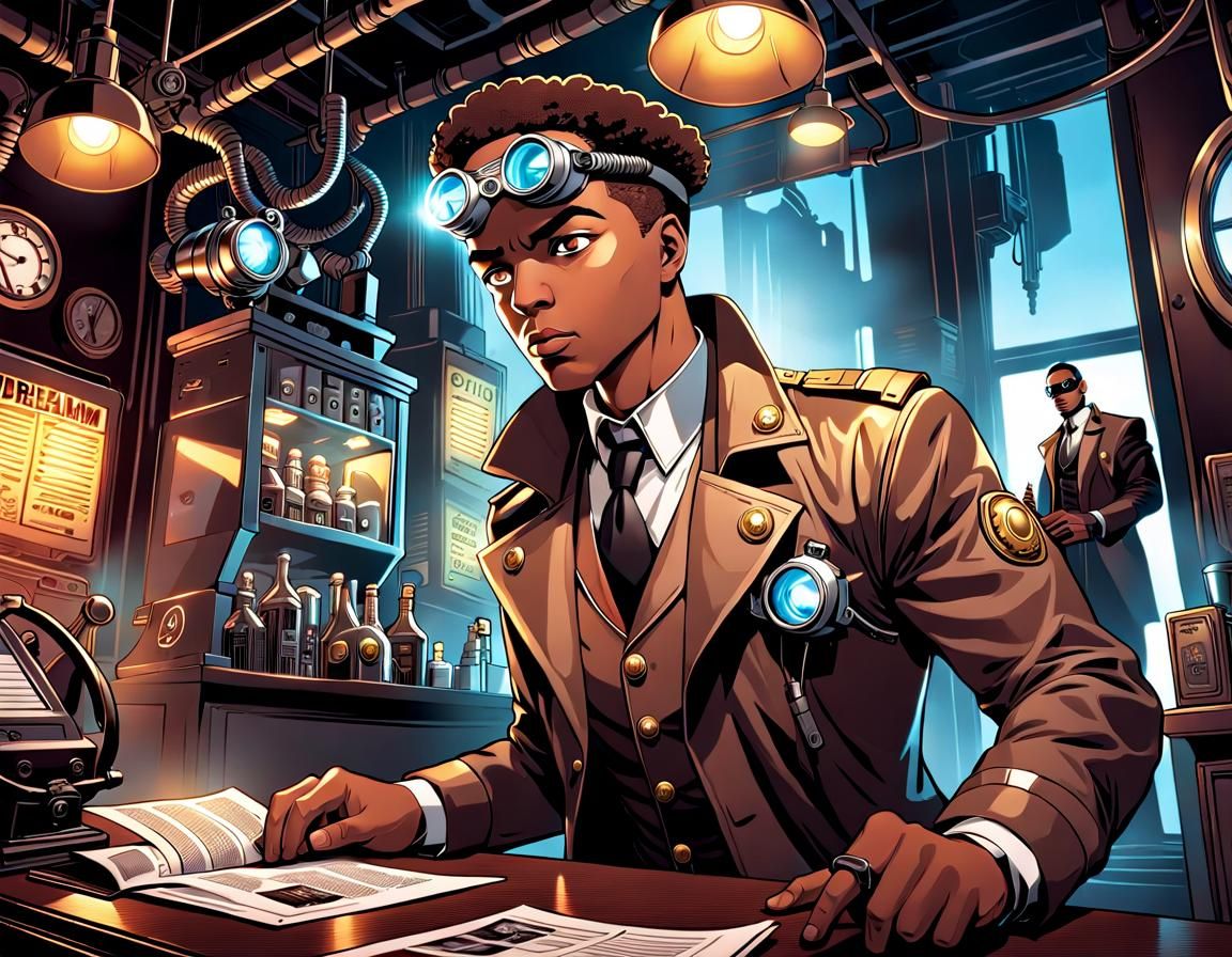 Steampunk Cyborg Detective Investigates Sci-Fi Murder